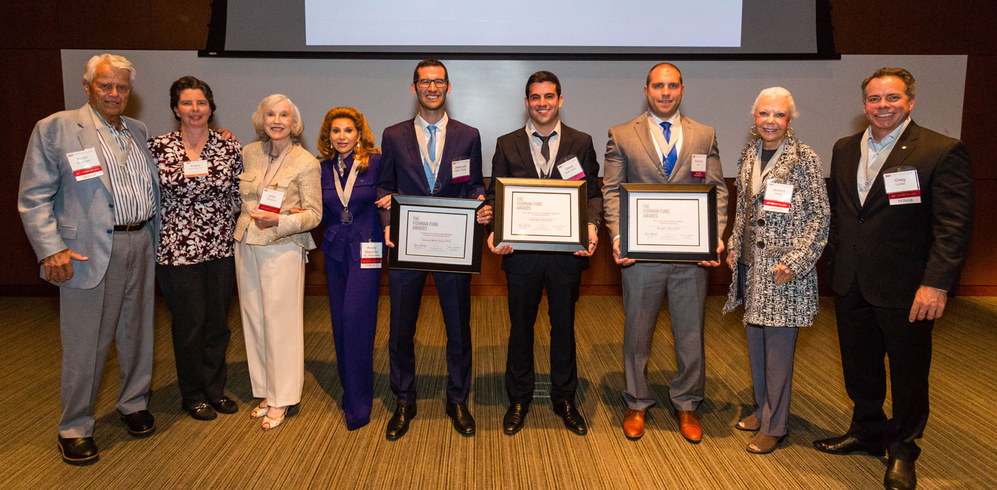 2017 Fishman Fund Ceremony with Malin Burnham, Dr. Kristiina Vuori, Armi Williams, Reena Horowitz, Dr. Jose Luis Nieto Torres, Dr. David Sala Cano, Dr. Michael J. Stec, Jeanne Jones, Greg Lucier