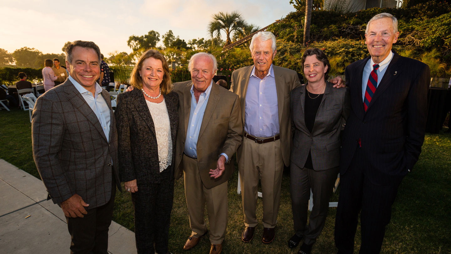 SBP's Conrad Prebys Tribute with Greg Lucier, Debbie Turner, Denny Sanford, Malin Burnham, Kristiina Vuori and Hank Nordhoff