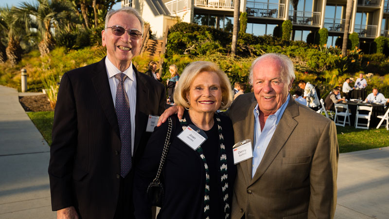 Joan and Irwin Jacobs with Denny Sanford