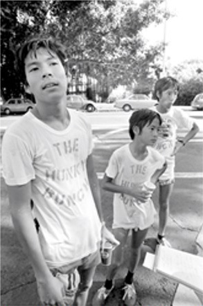 Jerold Chun and his brothers, Daven and Hingson in 1973