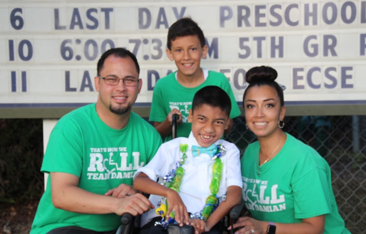 Omler family at Damian's 5th grade graduation