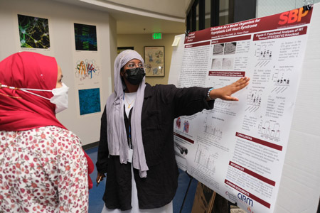 Ameera Ali presenting her research