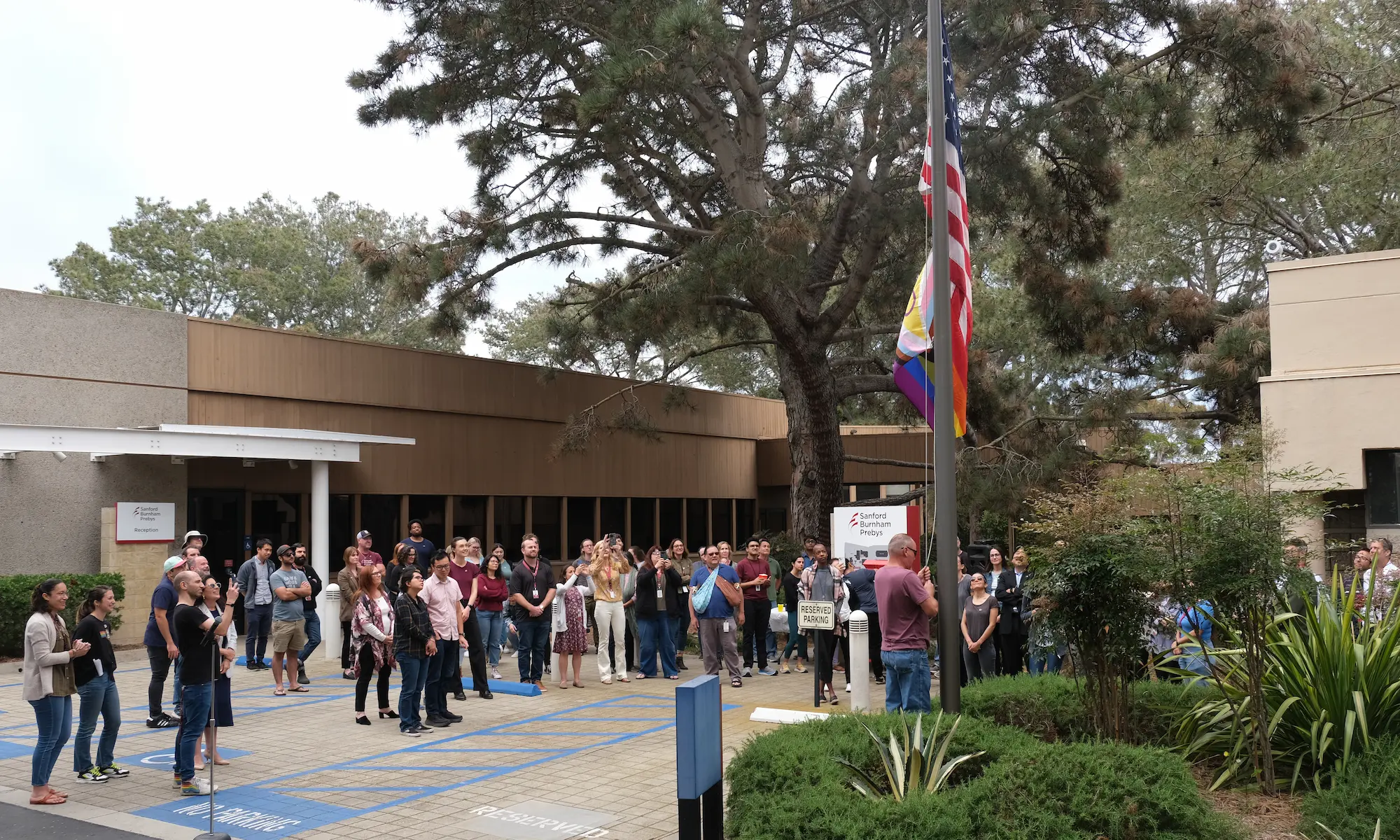 Pride flag raising