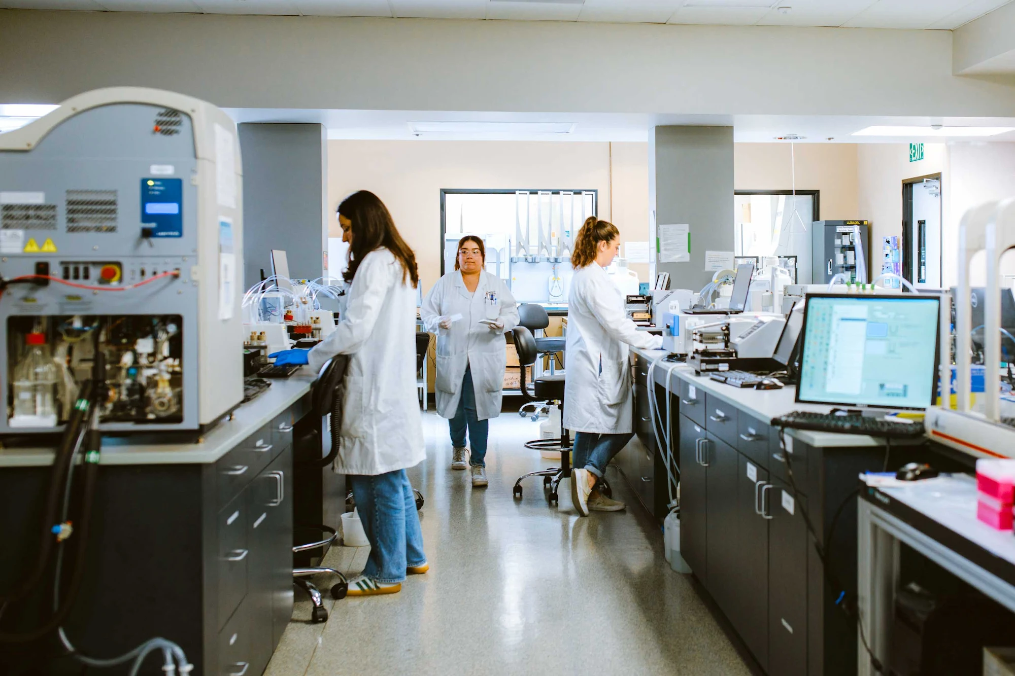 People working in a lab