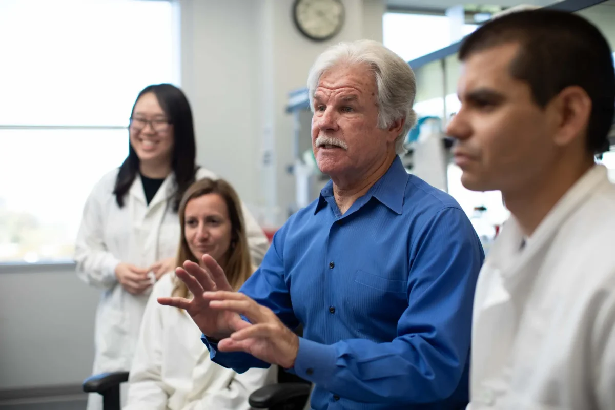 Carl Ware with lab members