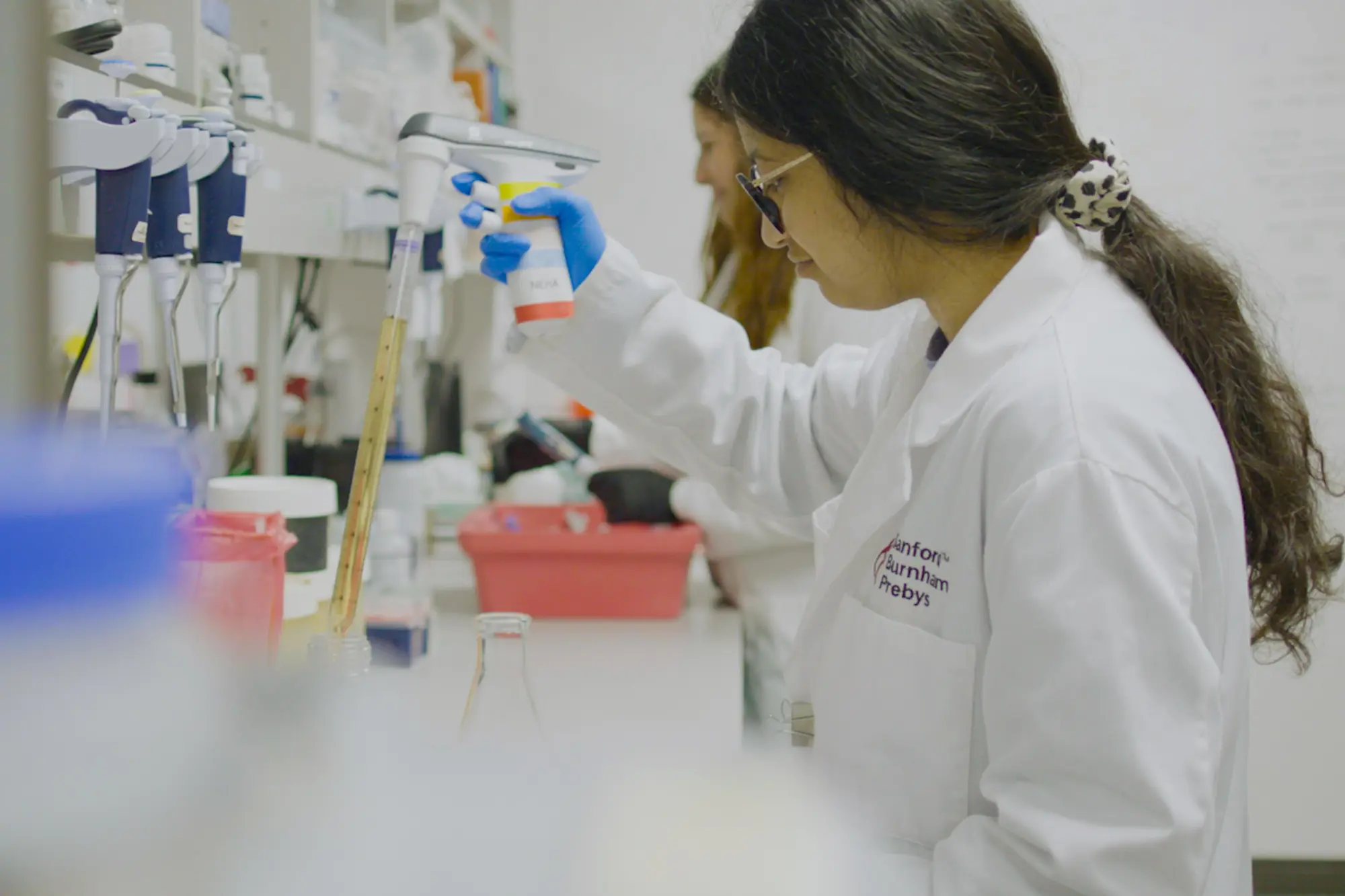 Scientists working in a lab