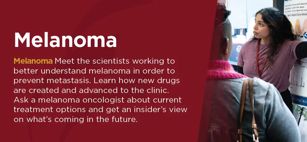 Melanoma - March 2024 Cancer Center Open House graphic