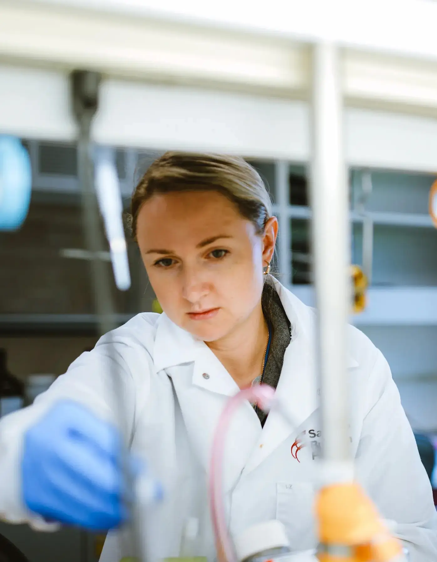 A scientist working in a lab