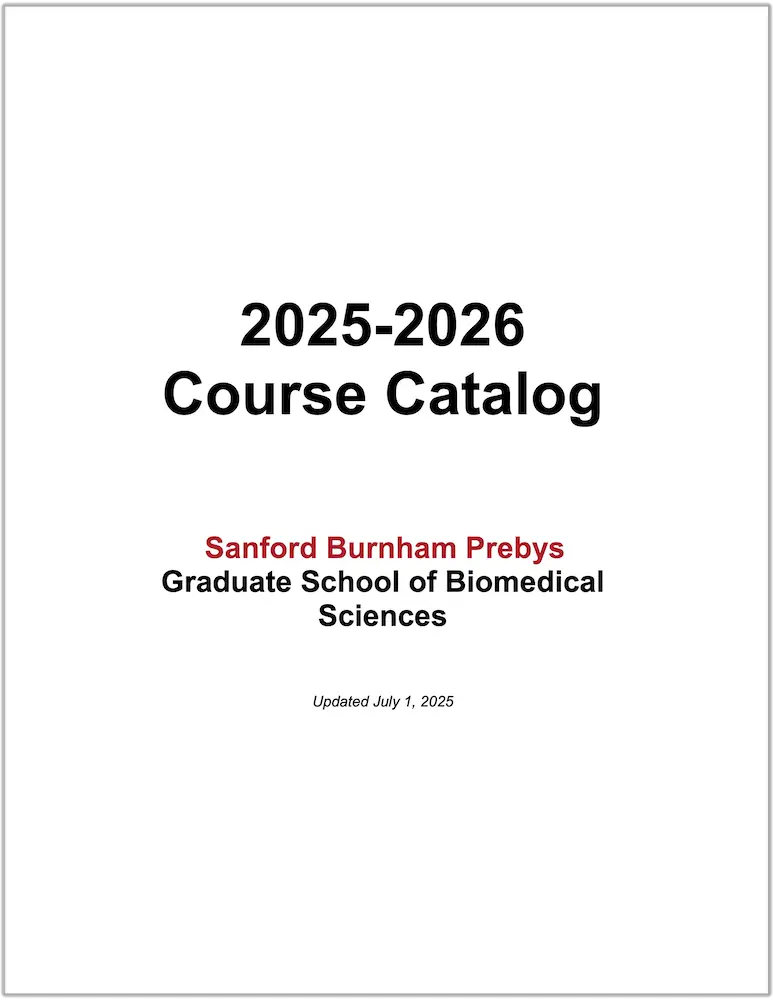 GSBS Course Catalog cover 2025-2026