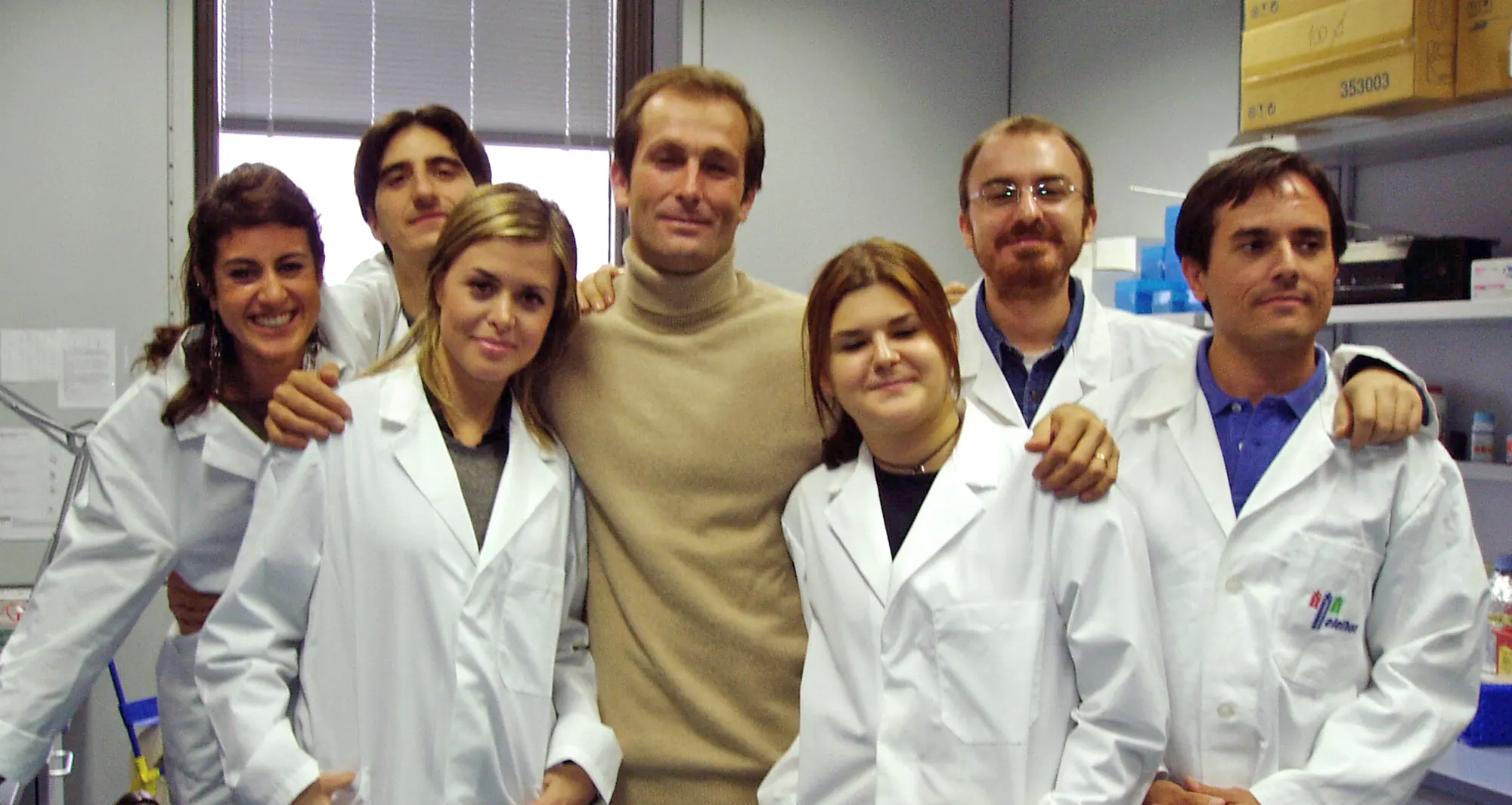 Lorenzo Puri with his lab in Rome in 2004