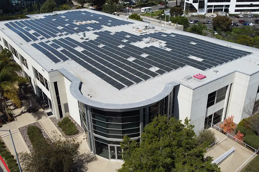 Aerial view of Building 12 at Sanford Burnham Prebys.