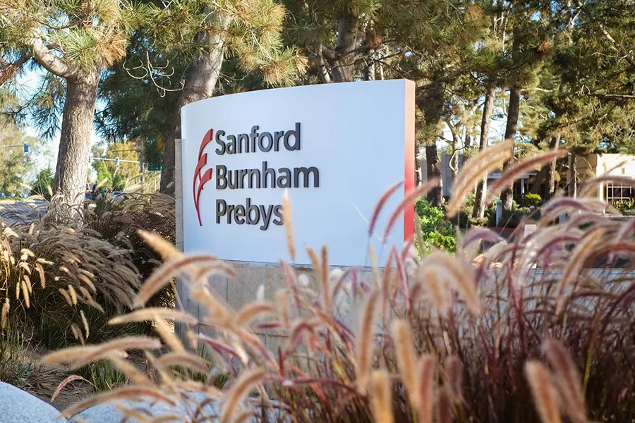 The monument sign at Sanford Burnham Prebys.