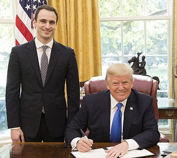 White House Science Advisor Michael Kratsios with President Trump