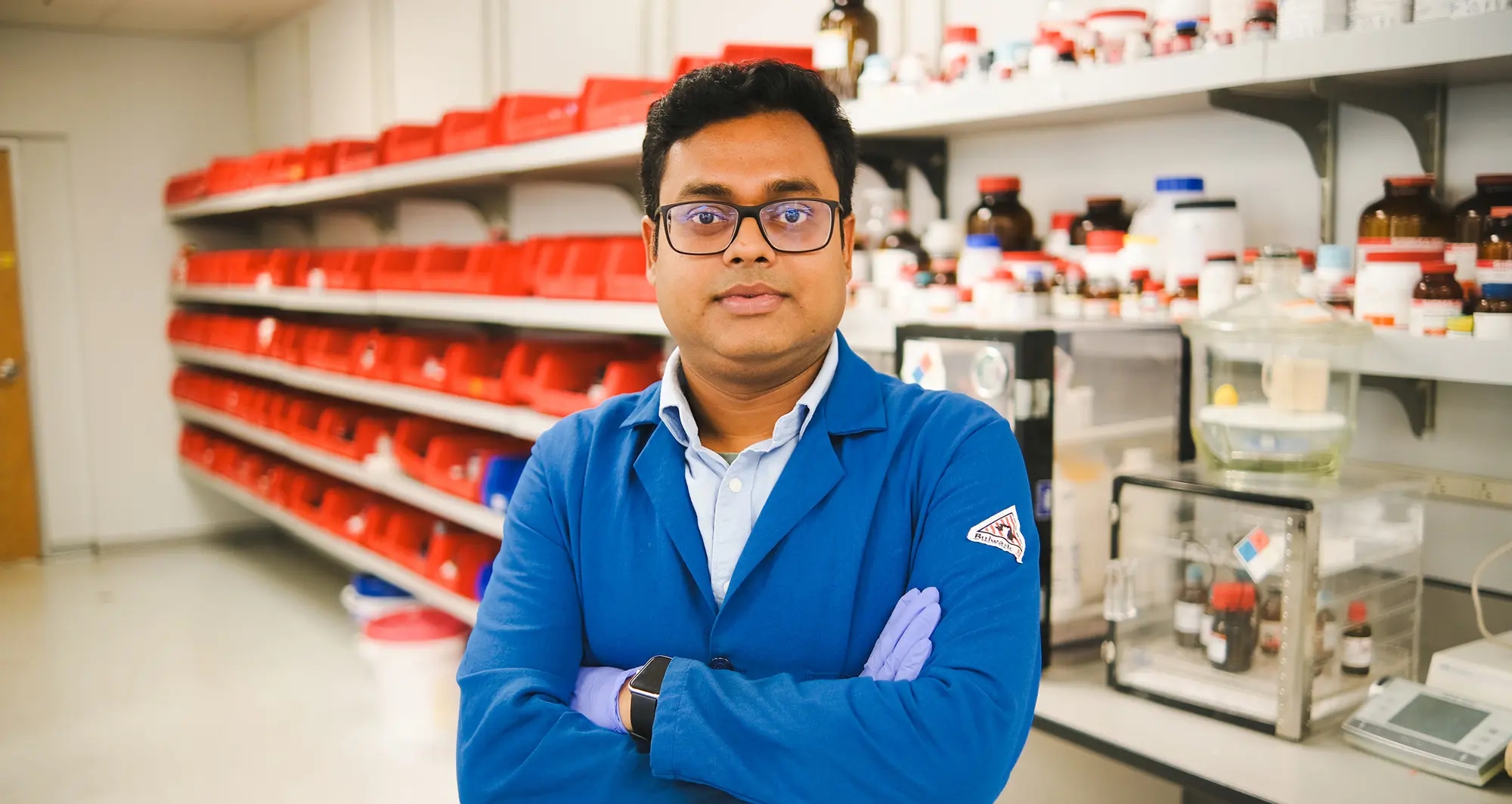 Ranajit Das profile photo in the lab - image credit: Sanford Burnham Prebys