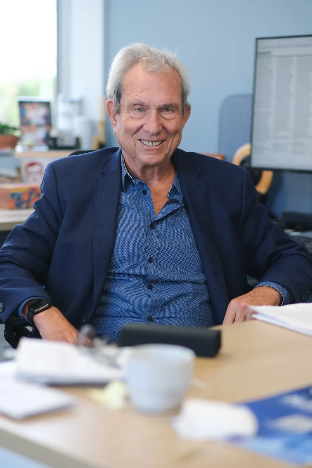 Michael Karin, PhD, in his office