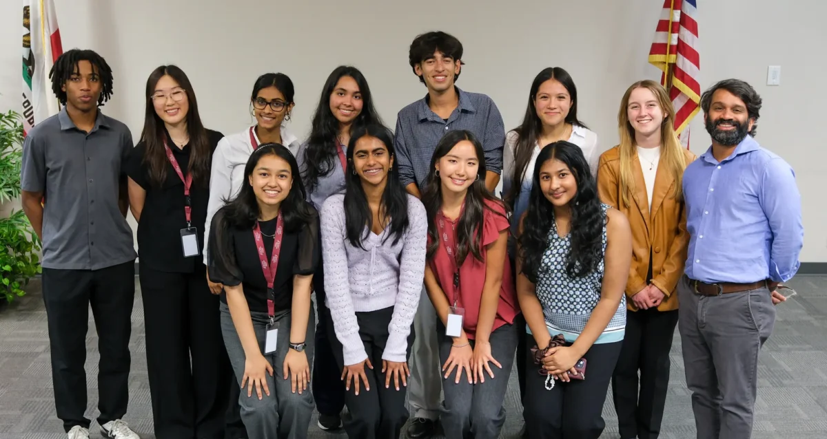 SPARK intern group with director Sanjeev Renade, PhD. Image credit: Sanford Burnham Prebys
