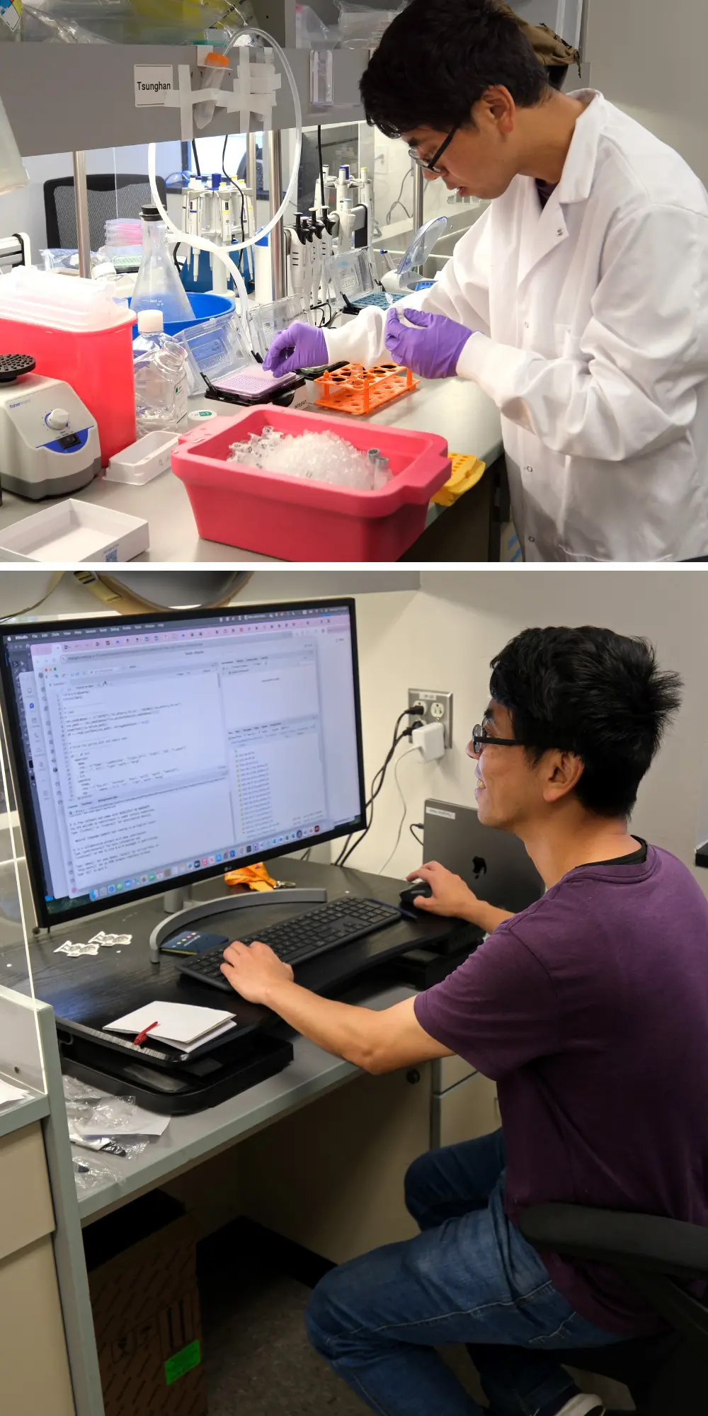 Tsunghan Hsieh collage. Photo credit Sanford Burnham Prebys