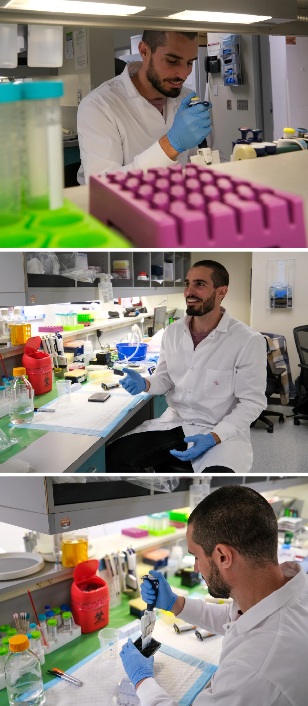 Ambroise Edouard Manceau photo collage in lab