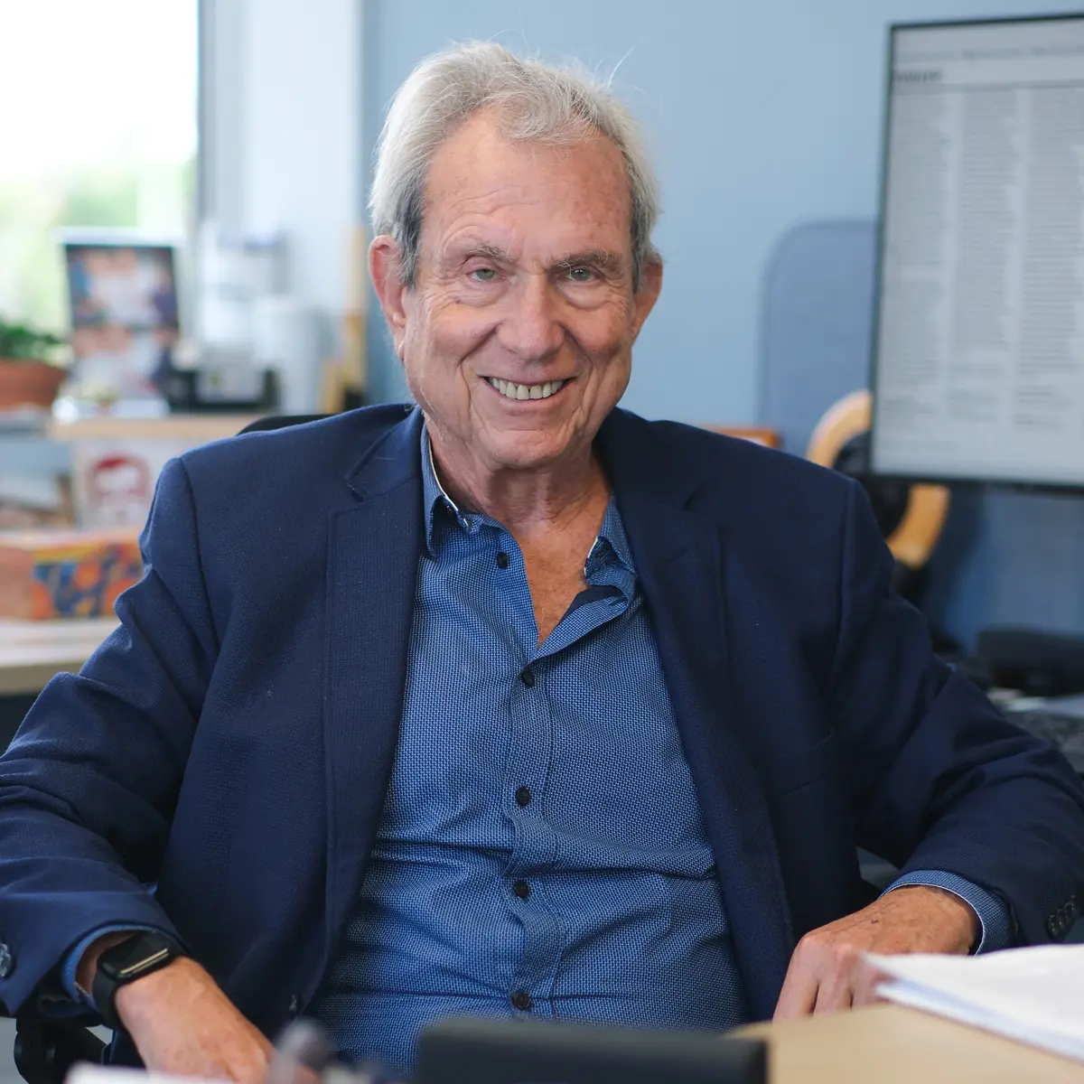 Michael Karin, PhD, in his office