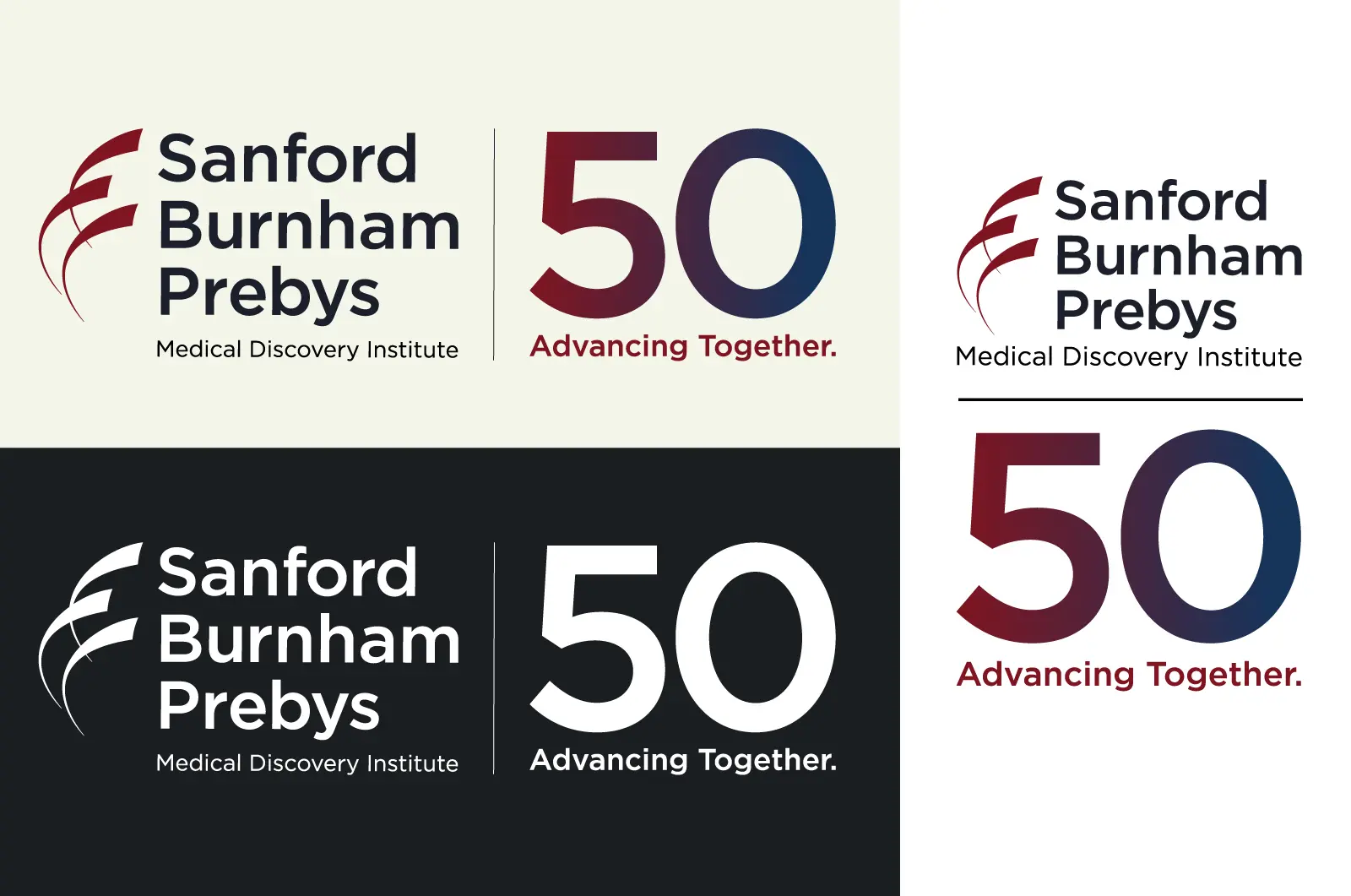 Sanford Burnham Prebys 50 logo full package
