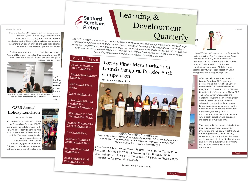 Learning & Development Chronicle FY26 Q2 first 3 pages