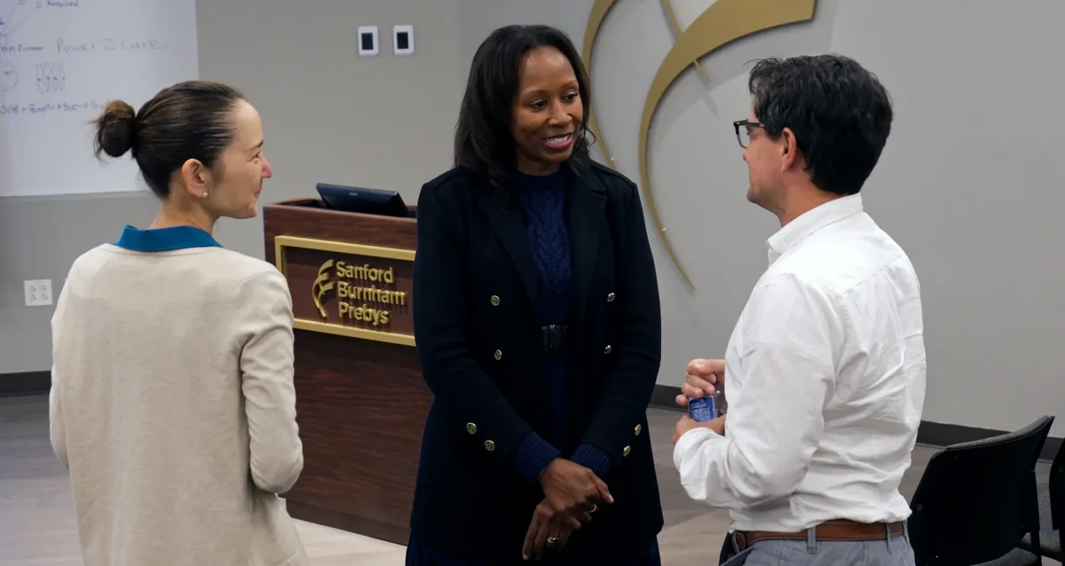 From left to right: physician-scientist Angela Liou, MD; public health and nutrition policy expert Cheryl A.M. Anderson, PhD, MPH, MS; and researcher Lukas Chavez, PhD, MS.