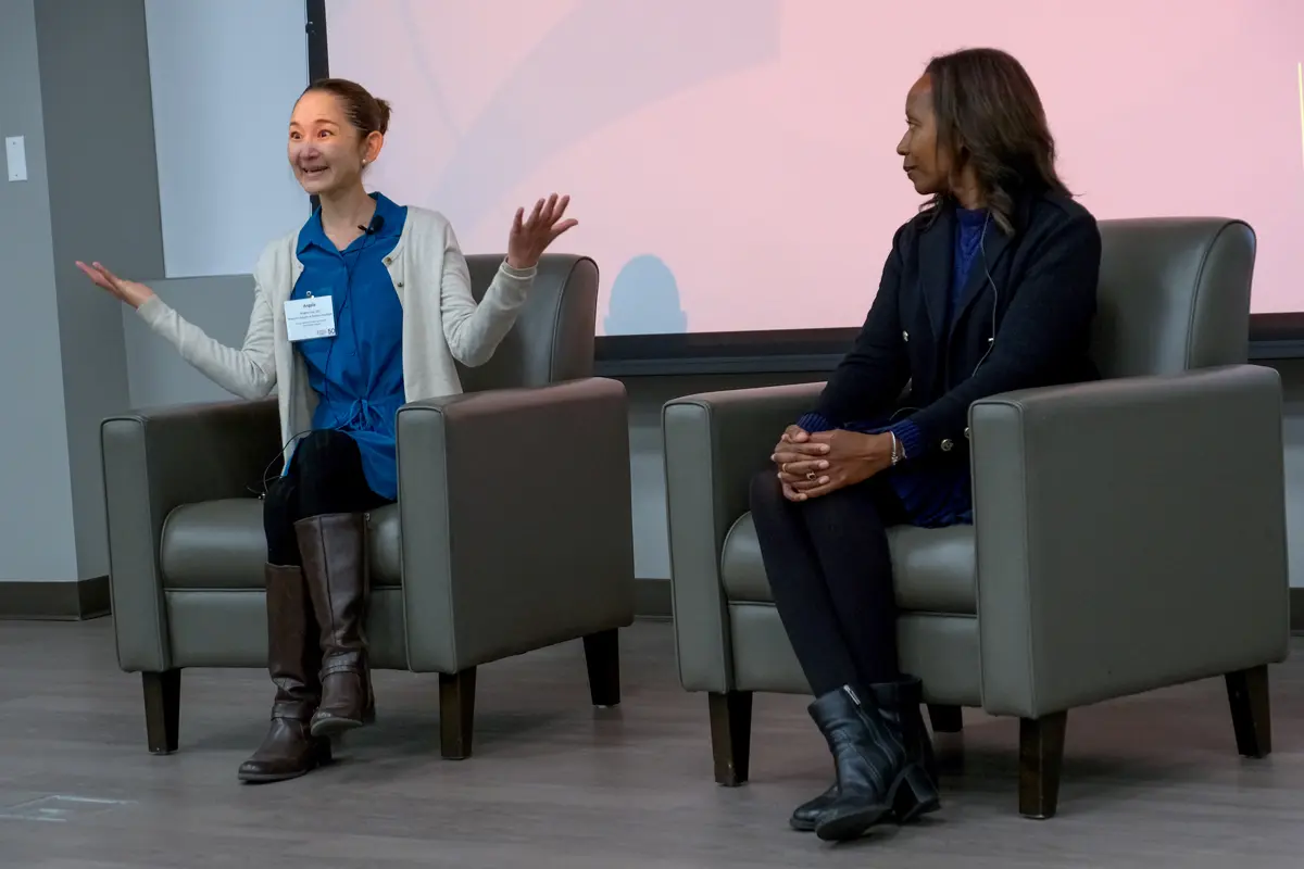 Angela Liou, MD seated left and Cheryl A.M. Anderson, PhD, MPH, MS right