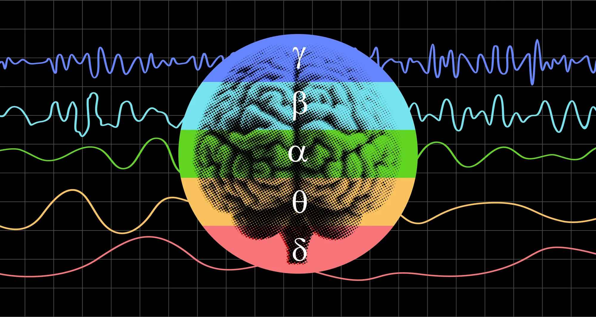 colorful brain wave patterns. Image credit: Vallabh Soni/Sanford Burnham Prebys.