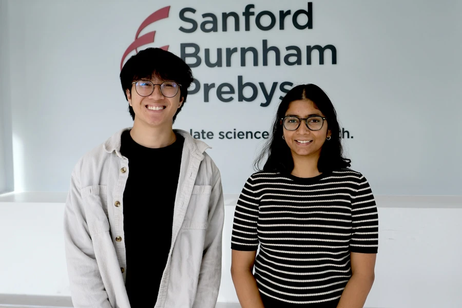 Kyle Alvarez and Anamika Yadav. Image credit: Sanford Burnham Prebys.