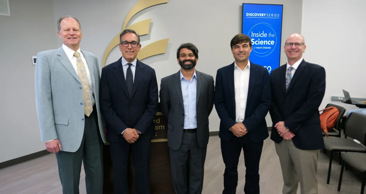 David Brenner with Ehtisham Mahmud, Sanjeev Ranade, Alexandre Colas and Kurt Marek. Image credit: Sanford Burnham Prebys.