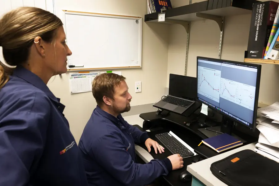 Brooke Emerling, PhD, and Ryan Loughran, PhD. Image credit: Sanford Burnham Prebys.