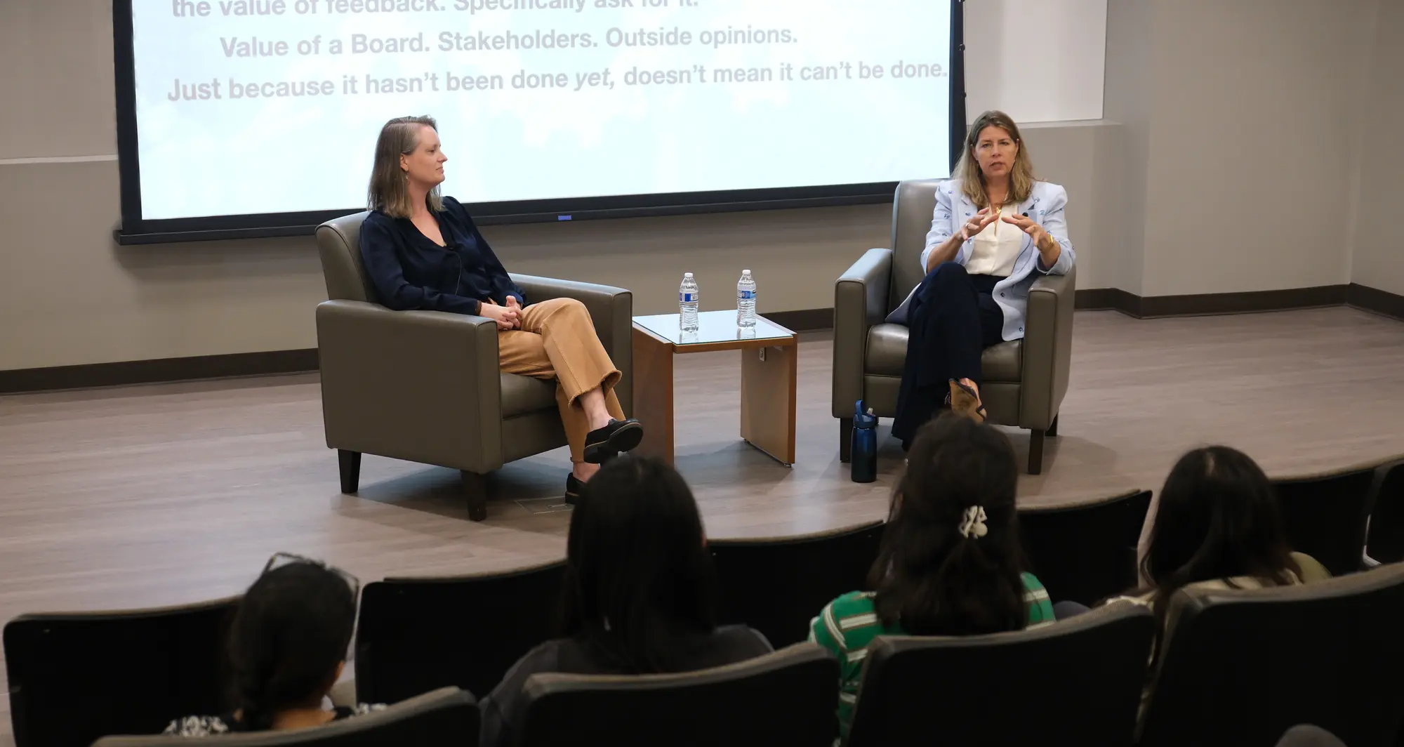 From left to right: Kelly Kersten, PhD, and Erica Ollmann Saphire, PhD, MBA. Image credit: Sanford Burnham Prebys.