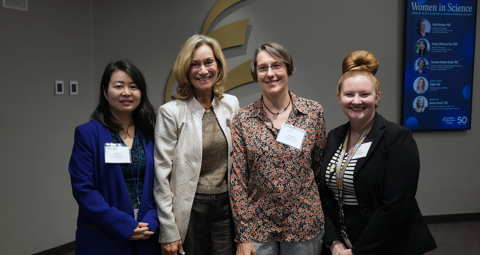 Sherine Sun, Robin Toft, Susanne Heynen-Genel and Jessica Proulx. Image credit: Sanford Burnham Prebys.